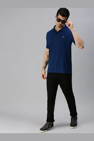 ONN Men Blue Polo Collar T-shirt
