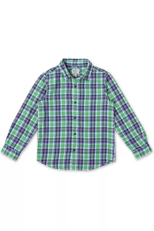 Pepe Jeans Boys Green Checked Casual Shirt