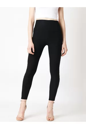 Miss Chase Women Black Solid Jeggings