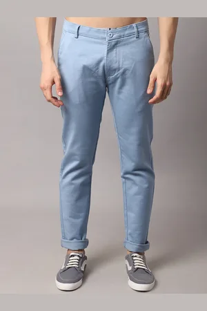 Rodamo Men Blue Slim Fit Trousers