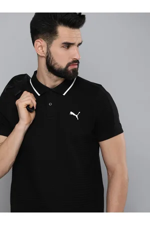 PUMA Men Ribbed Slim Fit Polo Collar T-shirt
