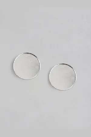 Forever New Silver-Plated Circular Studs Earrings