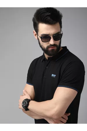 Pepe Jeans Men Black Polo Collar T-shirt