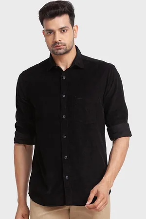 ColorPlus Men Black Tailored Fit Casual Shirt
