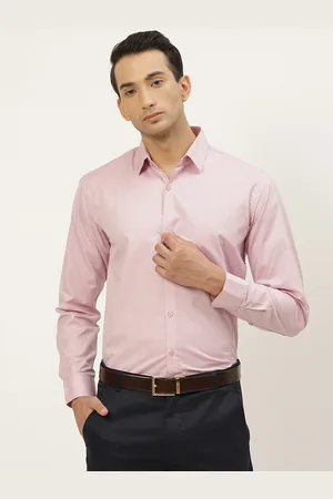 SOJANYA Men Pink Classic Striped Formal Shirt