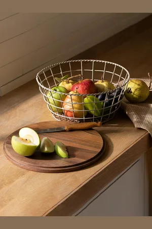 ellementry Grey & Brown Textured Twine Wired Basket