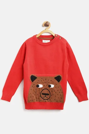 Cherry Crumble Kids Red Printed Pullover Sweater