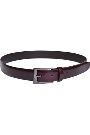 BELWABA Men Burgundy Belts
