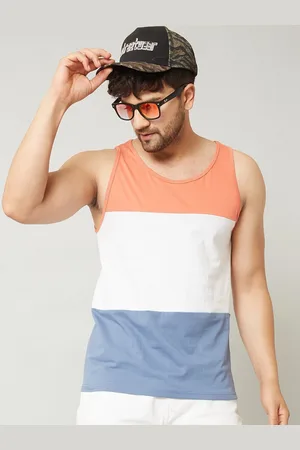 Rodzen Men Orange & Blue T-shirt