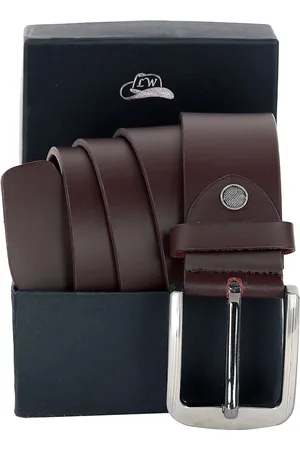 Leather World Men Brown Leather Formal Belt