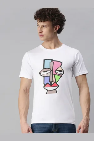 BRATMA Men White Printed T-shirt