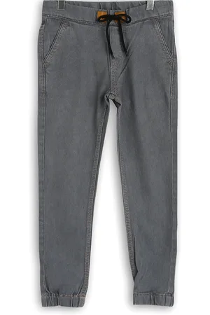 URBANO Boys Grey Jaguar Slim Fit Stretchable Jeans