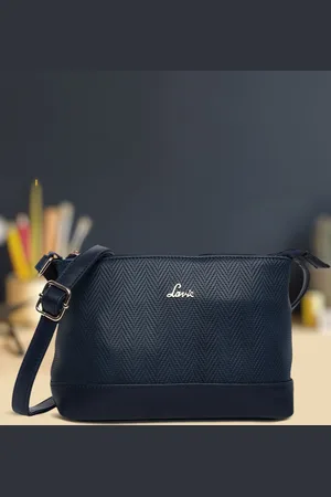 LAVIE Jana Women Navy Blue Textured Sling Bag