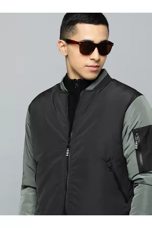 Flying Machine Men Black Bomber Jacket