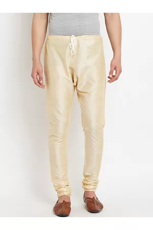 Royal Kurta Men Gold Coloured Solid Straight-Fit Pyjama
