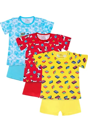 SuperBottoms Kids Pack of 3 Printed Cotton Clothing Set