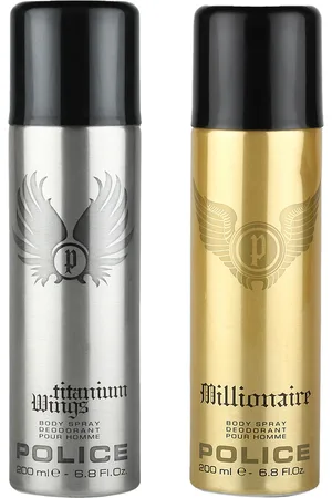 Police Men Set of Wings Titanium & Millionaire Homme Deodorant