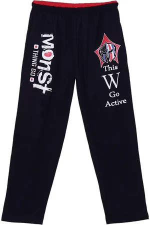 Fashionable Boys Navy Blue Pure Cotton Track Pants
