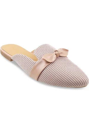 All Things Mochi Women Peach-Coloured Mules Flats