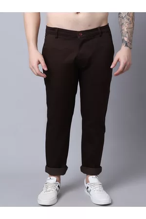 Rodamo Men Brown Slim Fit Trousers