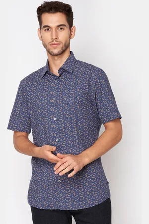 Matinique Men Blue Slim Fit Printed Cotton Casual Shirt