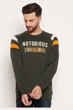 Duke Men Green Printed Sweatshirt