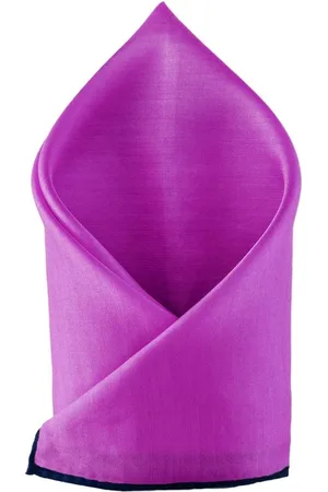 The Tie Hub Men Purple Solid Pocket Squares