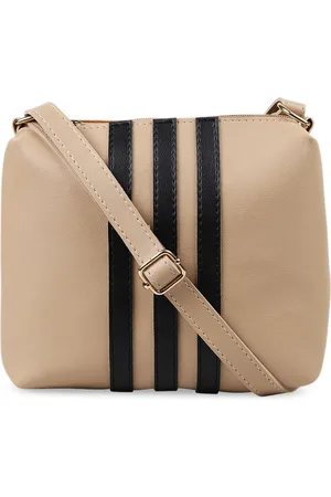 Bagsy Malone Women Striped PU Structured Sling Bag