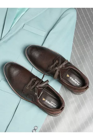 Buckaroo Men Brown Perforations Vegan Leather Derbys
