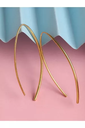 CLARA Women Gold-Plated 925 Silver Kira Contemporary Hoop Earrings