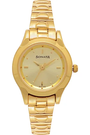 Sonata Women Gold-Toned Analogue Watch NK8098YM02