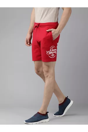 Ralph Lauren U S Polo Assn Denim Co Men Red Brand Logo Printed Shorts
