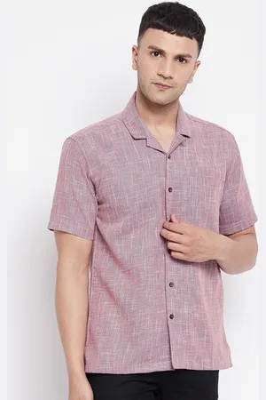 Even Men Red Slim Fit Casual Shirt