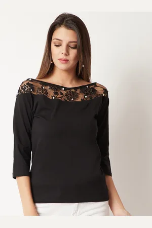 Miss Chase Women Black Solid Top