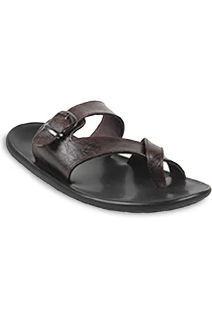 Metro Men Brown & Black Comfort Sandals