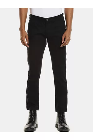 Arrow Men Black Chinos Trousers