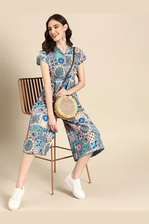5212329 Bue Ethnic Pattern Jumpsuit
