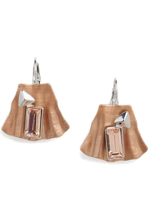 Blisscovered Brown Contemporary Drop Earrings