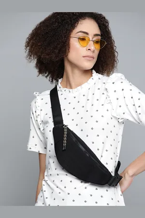 Kook N Keech White & Charcoal Grey Floral Print Ruffles Regular Top