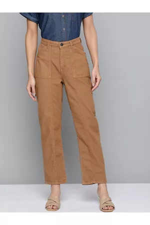 Chemistry Women Brown Straight Fit High-Rise Jeans