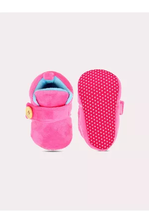 Superminis Infants Kids Pink Solid Booties