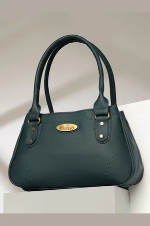 FOSTELO Green PU Structured Shoulder Bag