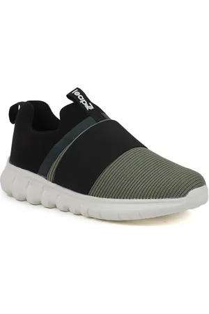 Liberty Women Olive Green Mesh Walking Non-Marking Shoes