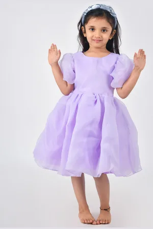TALES & STORIES Purple Fit and Flare Party Dress