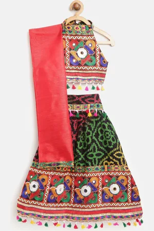BownBee Multicoloured Embroidered Ready to Wear Lehenga & Blouse with Dupatta