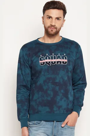 Duke Men Blue Printed Sweatshirt