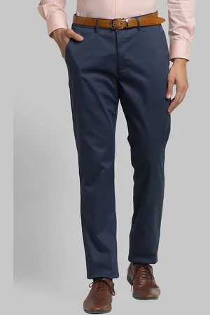 Park Avenue Men Blue Slim Fit Formal Chinos Trouser