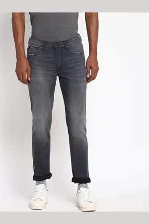 Lee Men Grey Skinny Fit Heavy Fade Stretchable Jeans