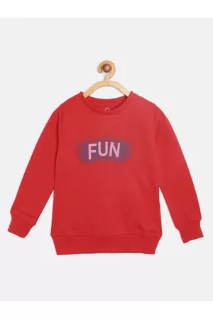 Sweet Dreams Girls Red Typography Print Sweatshirt