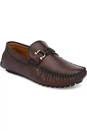 Prolific Men Brown Printed Loafers